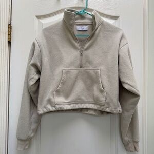 Tna Polar Zip Fleece Cropped Sweater